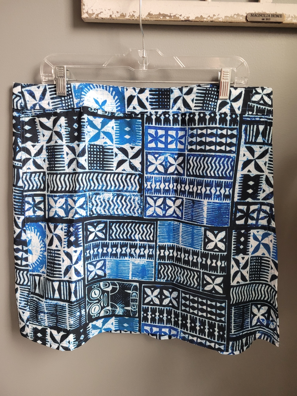 Rip Skirt Hawaii, Blue Women's Wrap Skirt, Size XL